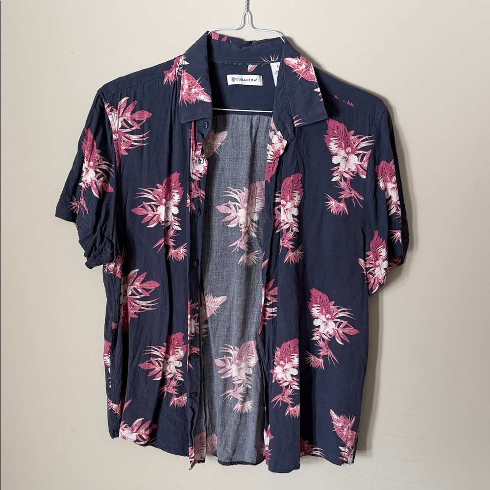 Cubavera Dark Floral Shirt